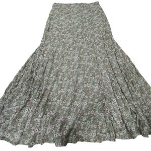 Altar'd State Green Floral Maxi Skirt